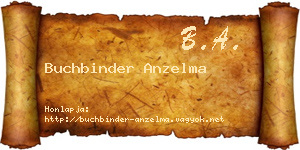 Buchbinder Anzelma névjegykártya